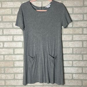 Lacoste Gray pocket soft mini Dress size 36 Small